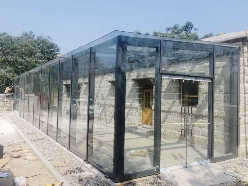 济南玻璃雨棚安装案例